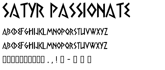 Satyr Passionate font
